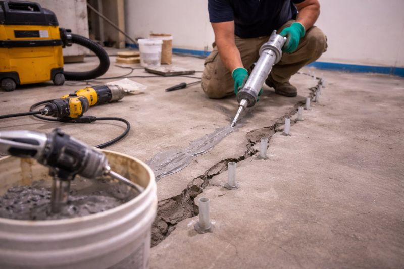 Cracked Basement Floor Repair in Arlington, WA