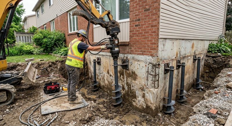 Helical Piers Installation in Arlington, WA