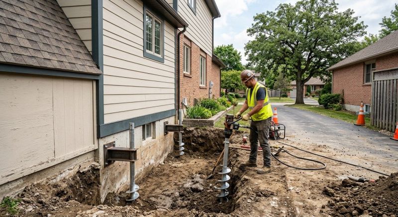 Helical Piers Installation in Arlington, WA