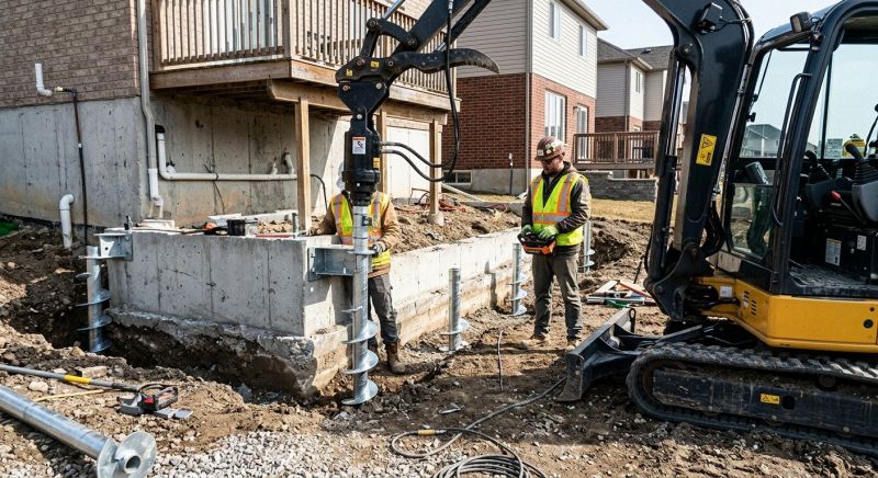 Helical Pile Installation in Arlington, WA