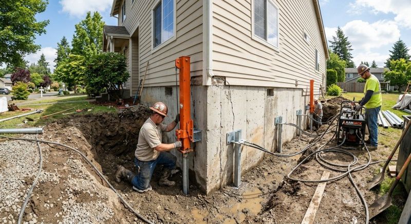 Sinking Foundation Repair in Granite Falls, WA