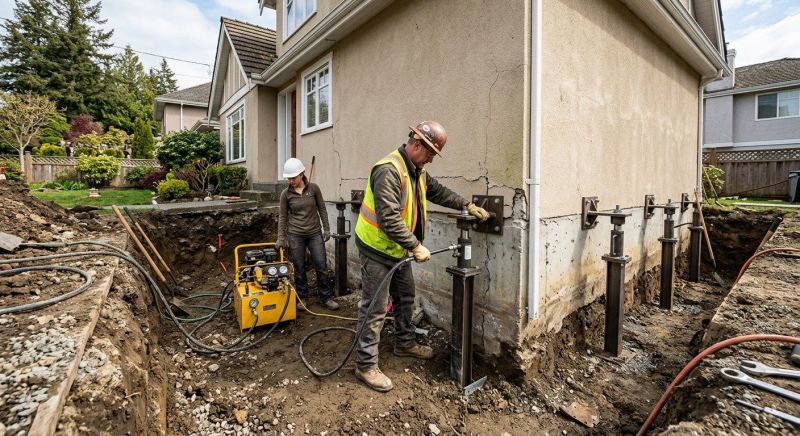 Sinking Foundation Repair in Arlington, WA